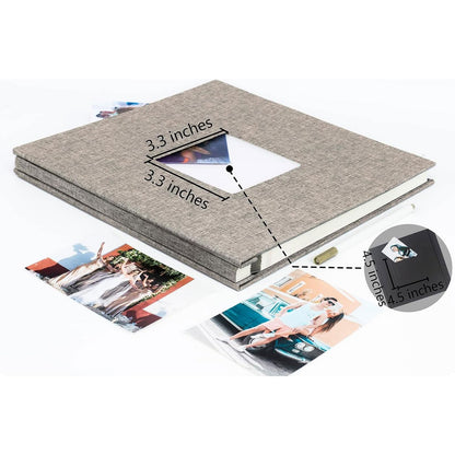 Photo Album Self Adhesive Pages for 4x6 5x7 8x10 Pictures Magnetic Scrapbook Photo Albums with Sticky Pages Books with A Metallic Pen for Baby Wedding Family 11x10.6 Yellow 40 Pages