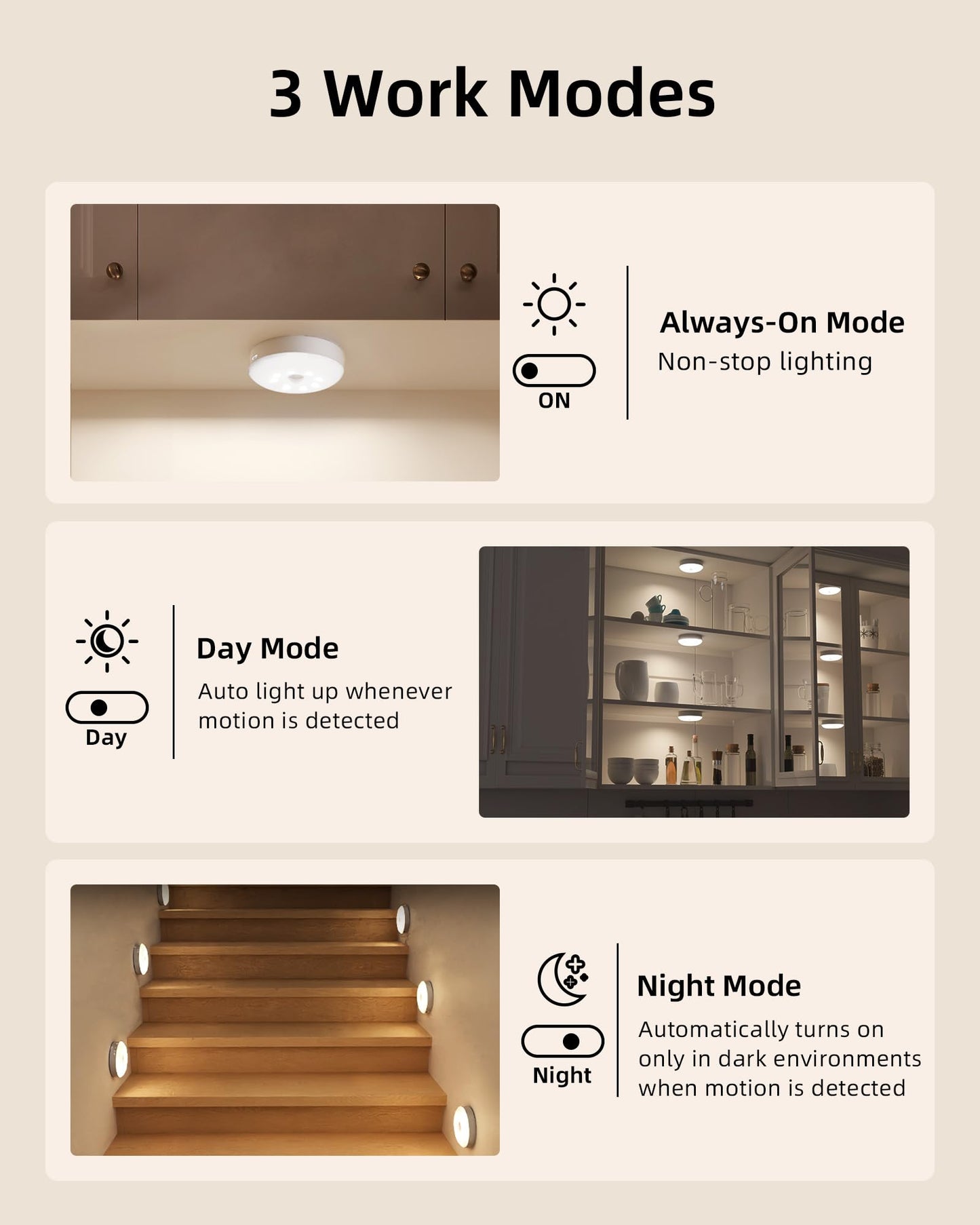 EZVALO Under Cabinet Lighting with Charging Station, 1000mAh Rechargeable Puck Lights with Remote, 3 Color Temps & 12 RGB Closet Lights, Dimmable Motion Sensor Lights for Shelf, Kitchen (6 Packs)