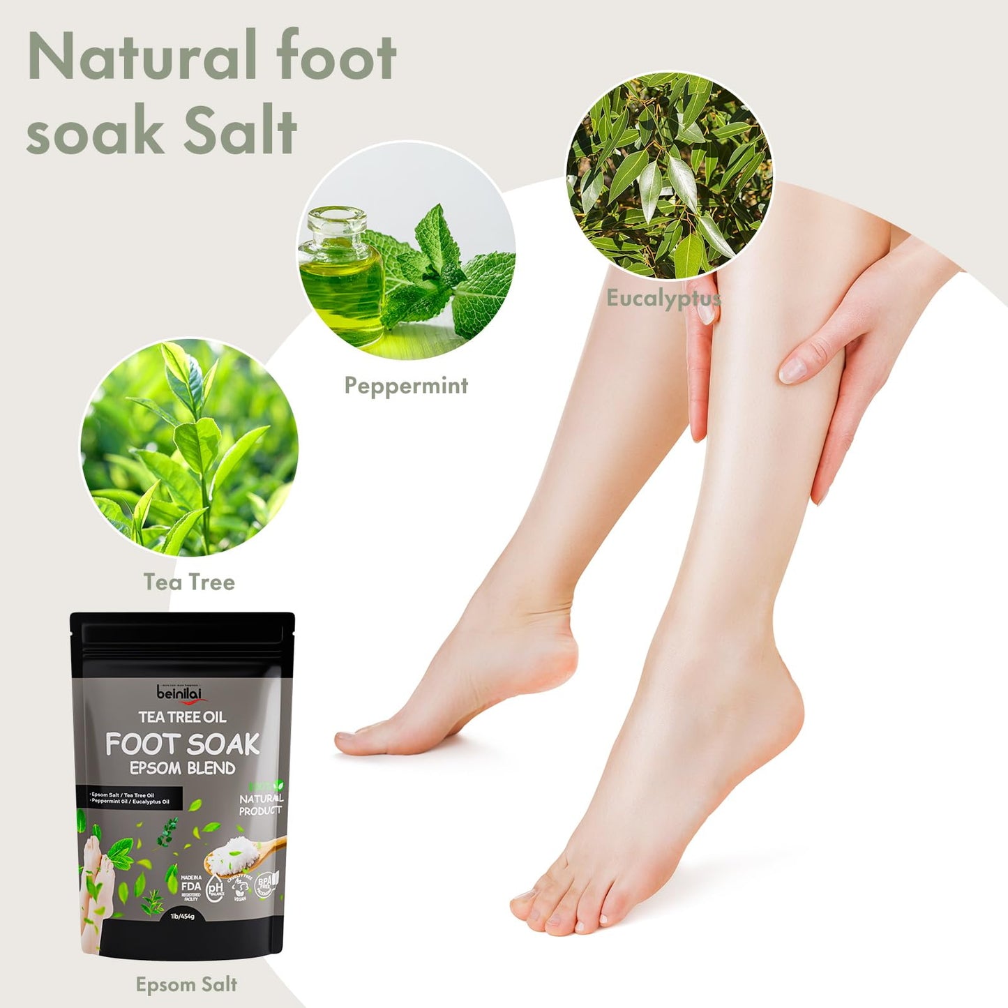 Beinilai Collapsible Foot Spa,Foot Bath with Heat and Massage and Bubble Jets,Foot Soak Tub with Six Non Motorized Rollers,Acupressure Massage Points,Red Light and Removable Pumice Stone
