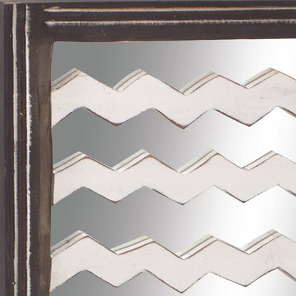 Deco 79 23712 Wood Mirror Wall Panel, 2 Assorted, 12 by 44"