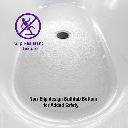WOODBRIDGE 71" Acrylic Freestanding Bathtub Contemporary Soaking White Tub with Oil-Rubbed Bronze Overflow and Drain,White,B1701 ORB
