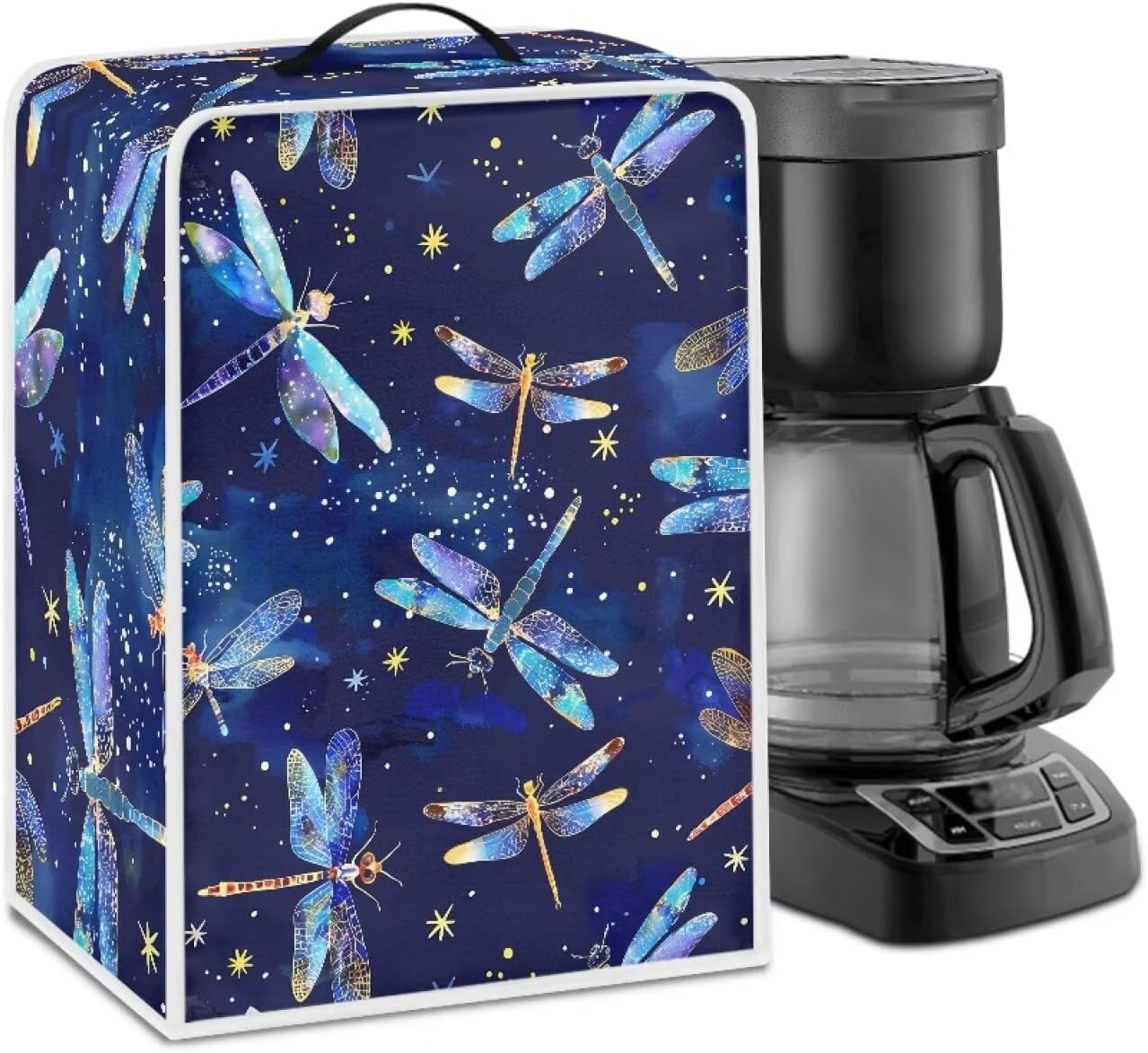 Blue Dragonfly Coffee Maker Cover, Dust Resistant Covers for Small Kitchen Appliance, Soft Covers for Blender