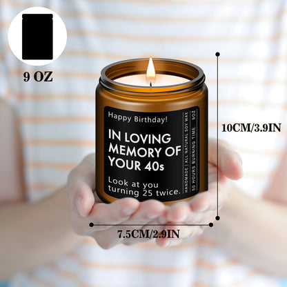 RIZOOCE 50th Birthday Gifts for Her Him, 50 Year Old Birthday Gifts - Funny & Unique Presents for Men & Women Born in 1976, Lavender Scented Candle, 7oz