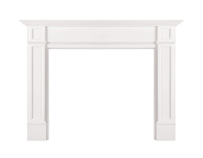 Pearl Mantels ARYB56540 Furniture for Your Fireplace, Premium Grade A MDF Mantel Surround, Crisp White Paint, Interior Opening 56" W x 42" H
