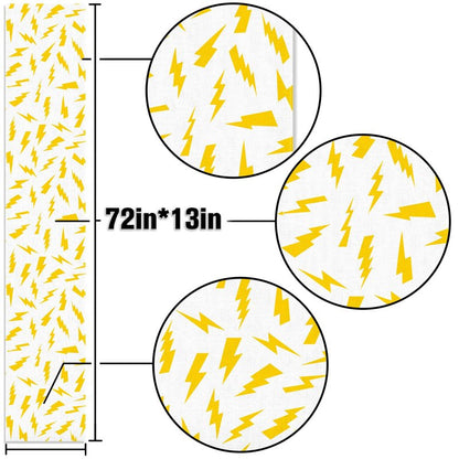 Buxiuer Lightning Bolt Table Runner Cartoon Themed Birthday Party Decoration Baby Showers Dining Room Home Kitchen Table Decor
