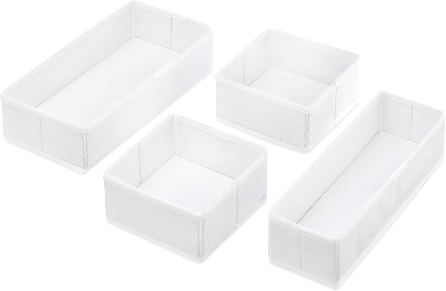 Whitmor Set of 4 Drawer Organizers, White