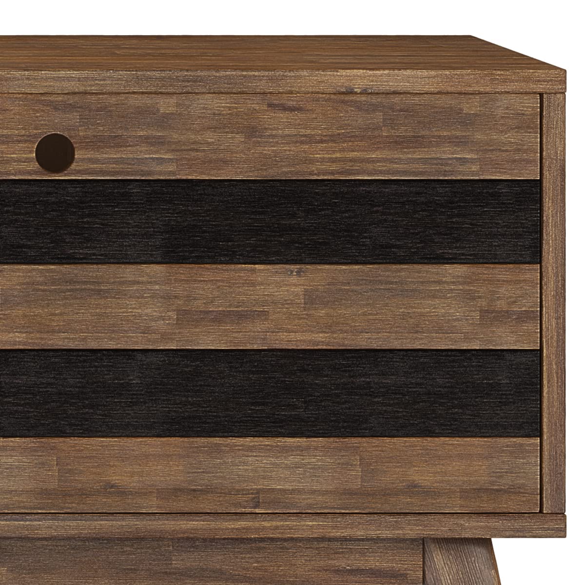 SIMPLIHOME Clarkson SOLID ACACIA WOOD 60 inch Wide Mid Century TV Media Stand in Rustic Natural Aged Brown For TVs up to 65 inches for the Living Room and Entertainment Center