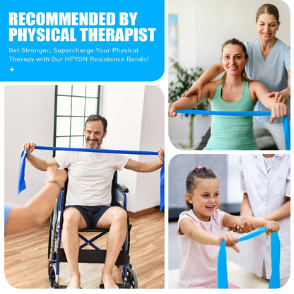 Resistance Bands, Exercise Bands, Physical Therapy Bands for Strength Training, Yoga, Pilates, Stretch Elastic Band with Different Strengths, Workout Bands for Home Gym