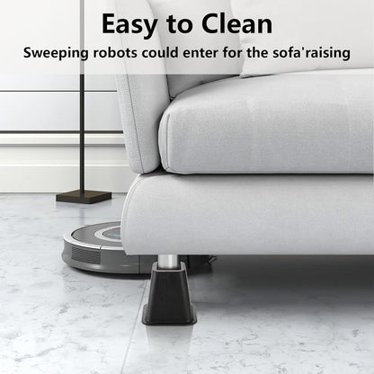 6 Pack 6 inch 2200 lbs, Large Bed Furniture Risers, Heavy Duty Couch Lift Risers for Sofa, Chair, Cabinet, Desk, High