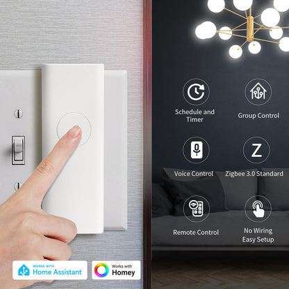 THIRDREALITY Zigbee Smart Switch (4 Pack),Toggle/Rocker, No Wiring Needed.Hub Required, Compatible with Echo Devices with Zigbee Hub Built-in,Home Assistant,Hubitat,SmartThings,Homey