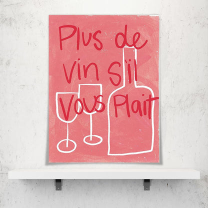 zphvaqd 16 24 Pink Canvas Wall Art Print Wine Pictures Feminist Posters French posterTrendy Teen Girl Funky Home Decor