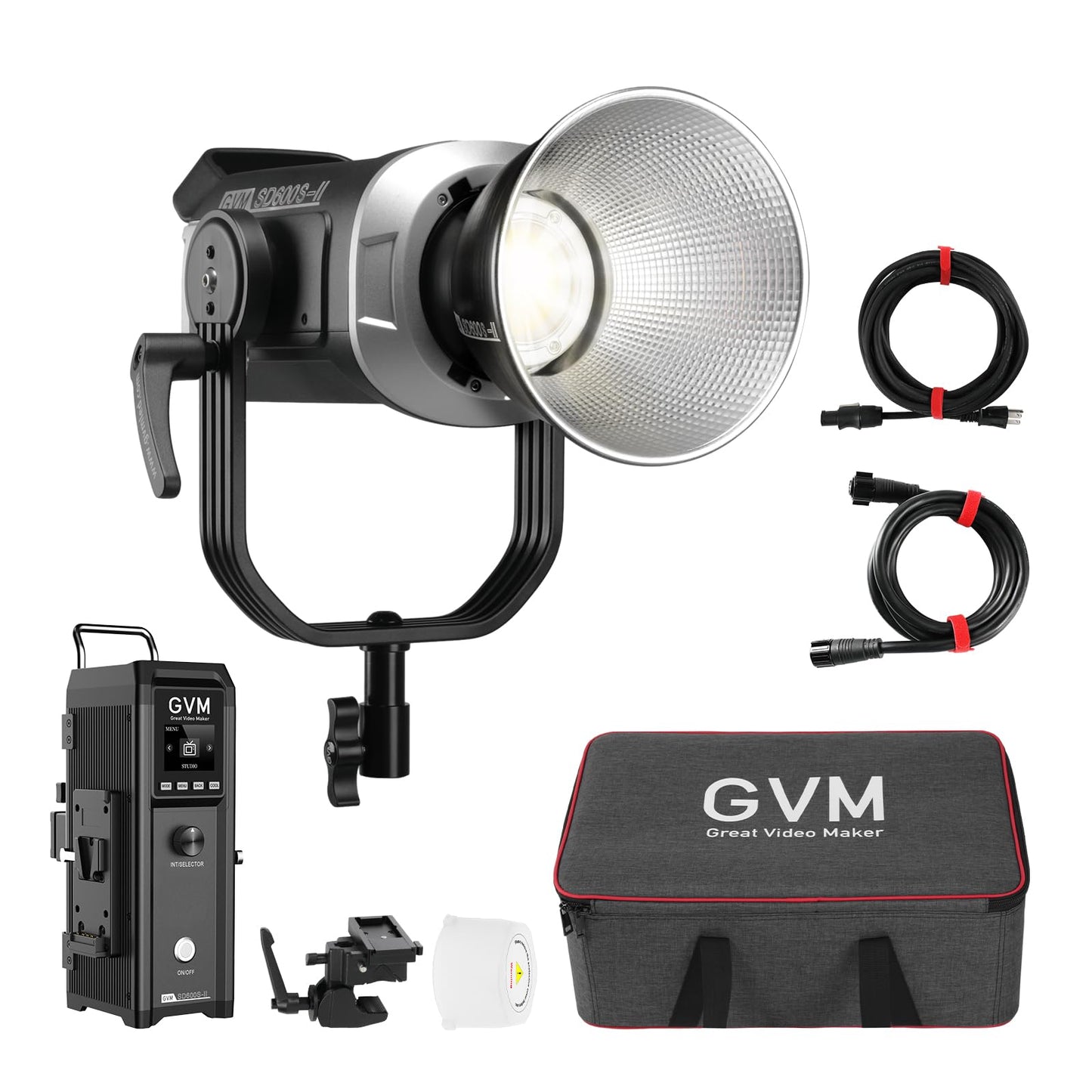 GVM SD600S 600W Led Video Light, 5600K Led Studio Light Photography Lighting with APP/DMX Control, 124000lux/1m Continuous Lighting for Studio, Video Shooting, Gaming, Broadcasting