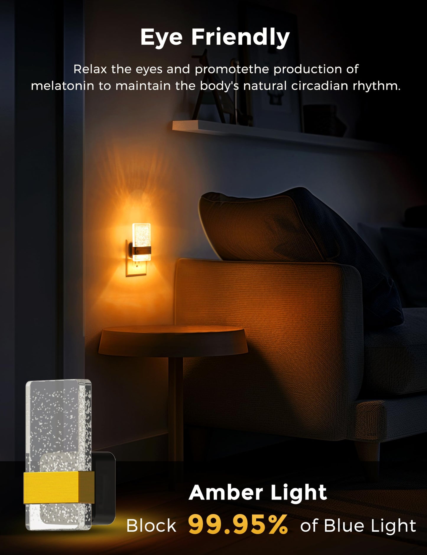 L LOHAS LED Night Lights Plug Into Wall, 2 Pack Plug in Night Light LED with Dusk to Dawn Sensor, 0-100LM Dimmable Nightlight, Wall Sconce-Style Design Nightlights for Bathroom, Hallway,Stairway,Gift
