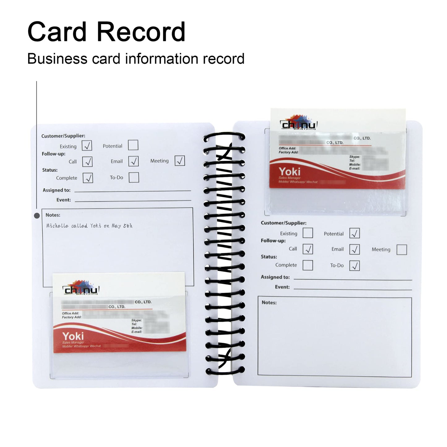 Business Card Organizer Business Card Holder Book, Portable Credit Card Organizer, Managing All Card Holder Notebook, Card Holder Manage and Remind Important Matters of Card, Capacity: 58 Crads