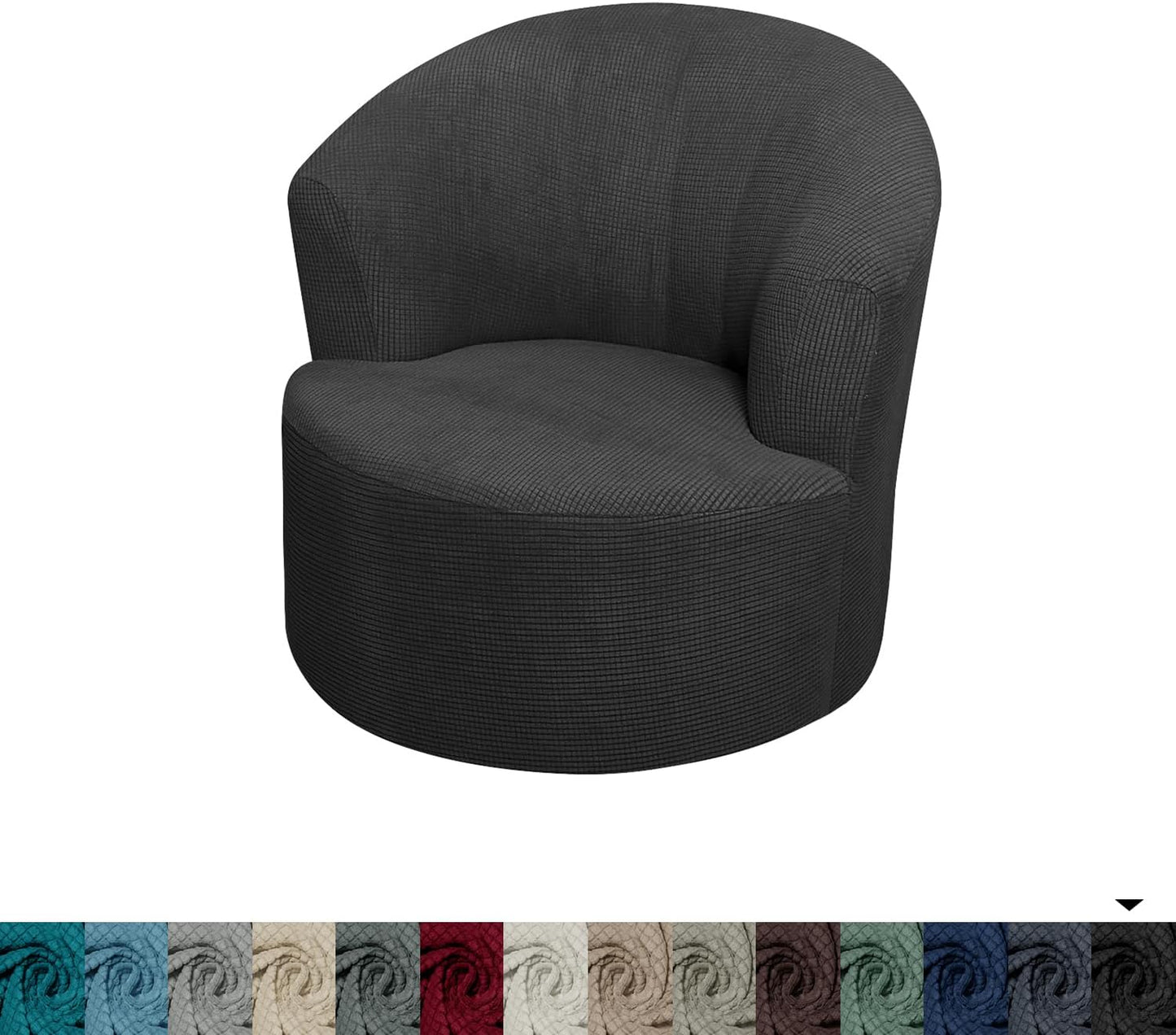 SZJIAHTM Round Club Swivel Barrel Chair Cover Modern Accent Round Club Armchair Slipcover Soft Stretch Chair Covers