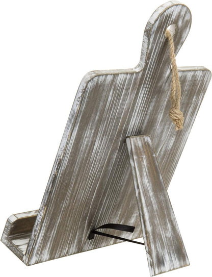 MyGift Gray Cookbook Stand: Mom's Kitchen Recipe Book Holder for Mother's Day, Birthday Present for Mom, Grandma