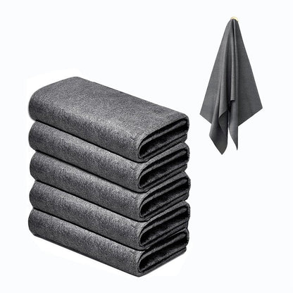 BOOLUU 5pcs 9×7 Inches Real Magic Cloth Thickened Magic Cleaning Cloth Microfiber Magic Cleaning Cloth for Mirror, Glass, Window and Cars