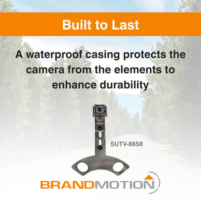 Brandmotion SUTV-8858 SummitView Adjustable Rear Vision System with Infrared Camera fits 2007-2018+ Wrangler JK with Aftermarket Display | Waterproof Case | IR Night Vision