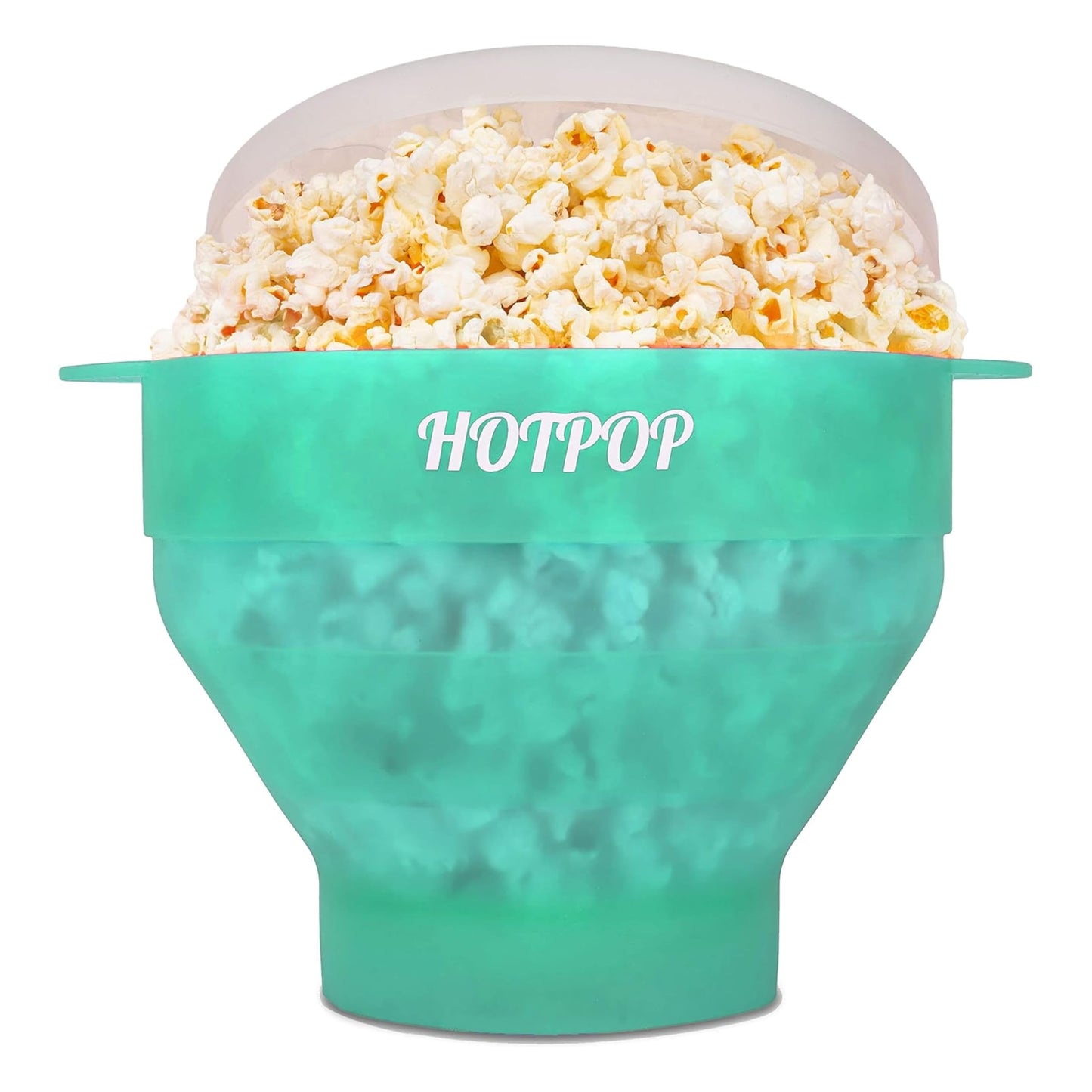 The Orginal HotPop Silicone Popcorn Maker - Microwave Popcorn Popper with Handles - Collapsible Bowl, Heat-Resistant, Easy to Clean, Ideal for Family Movie Nights, 15-Cup Capacity - Red