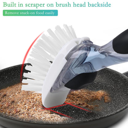 New Brush Refills for OXO New Soap Dispensing Dish Brush - 4 Pack Dish Brush Cleaning Soap Dispensing Head Replacement for Scrubber