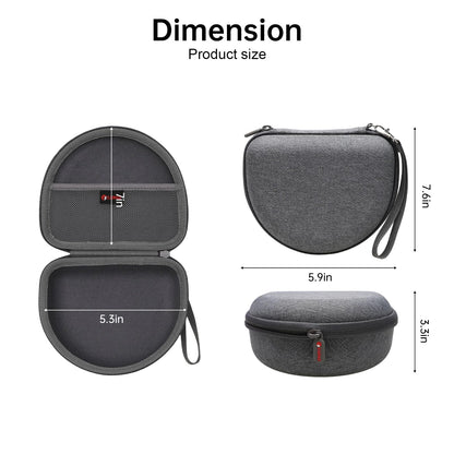 Headphone Case Compatible with Beats Studio Pro/Solo 4 / Studio 3 / Solo 3 / Picun B8 / BERIBES/JLab JBuds Lux ANC Wireless Bluetooth Noise Cancelling Headphones (Dark Grey)