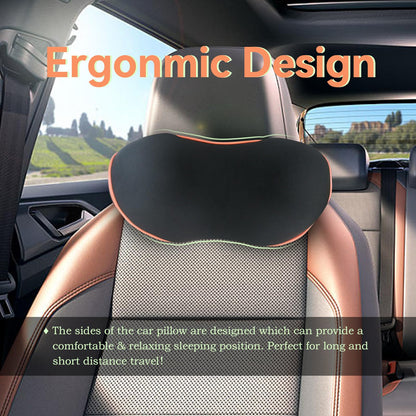 SPRFUFLY Make Relaxing Car Headrest Pillow, Car Pillow for Driving with Adjustable Strap, Breathable Removable Cover & Ergonomic Design - Softness Travel Car Neck Support Pillow(Black, 1PC)