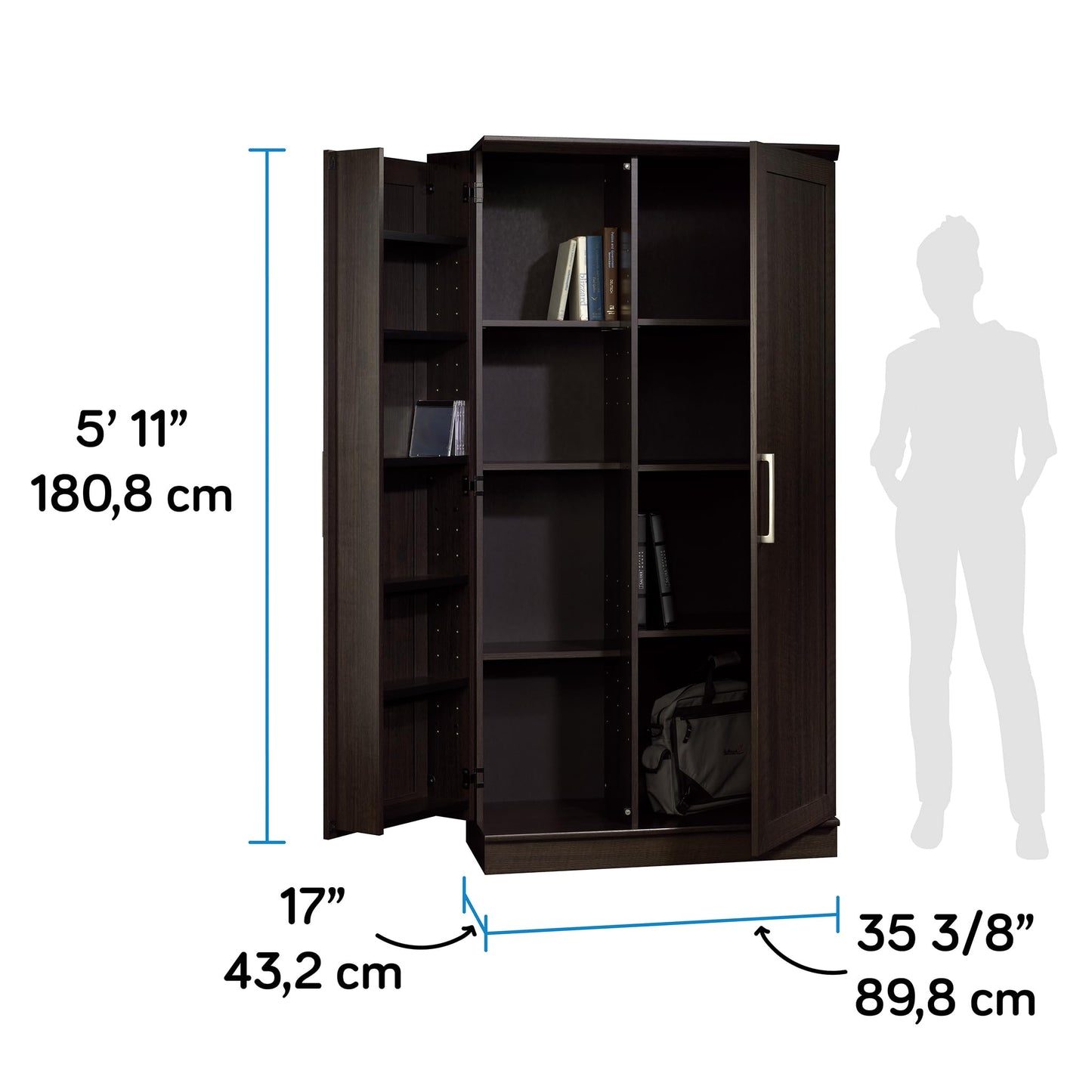 Sauder HomePlus Storage Cabinet/ Pantry cabinets, Dakota Oak finish