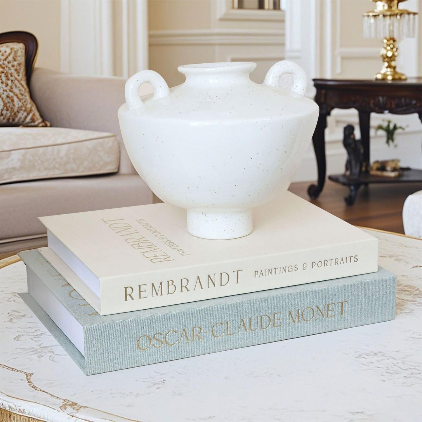 HMMSTR Decor-Set 2 Modern Coffee Table Books-Decorative Books for Home of Linen Fake Books Decorative Boxes-Faux Book