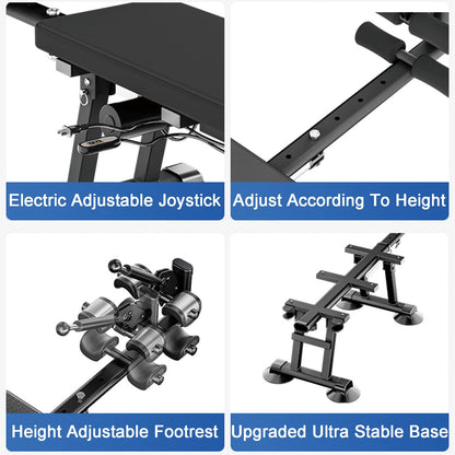 WUGCHDA Electric Alternative Inversion Table, Full Body Stretch Machine, Electric Inversion Tables for Back Pain, 440 Pound Capacity