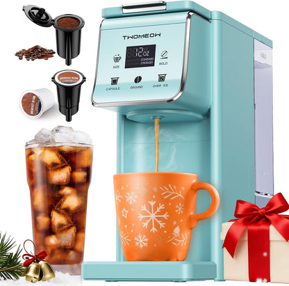 Setting, 52oz 6 to14oz K Cup Coffee Maker With Bold Single Serve Hot & Iced Coffee Maker for K-Cup and Grounds