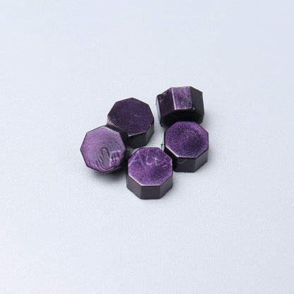 FsAlisa Wax Seal Beads 200pcs Octagon Wax Sealing Beads for Wax Stamp Sealing Perfect for Embellishment of Wedding Invitations, Christmas Cards, Envelopes, Wine Packages (Dark Purple)