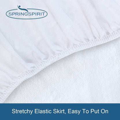 Skiennix Full Size Mattress Protector - Waterproof & Breathable Terry Topper Pad | 14'' Fitted Cover