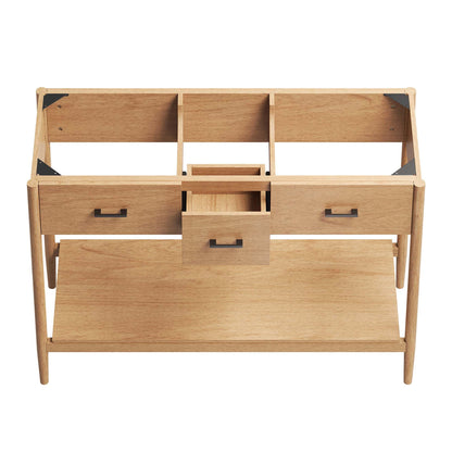 Modway EEI-6356-NAT Zaire 48” Double Sink Compatible Bathroom Vanity Cabinet (Sink Basin Not Included), Natural