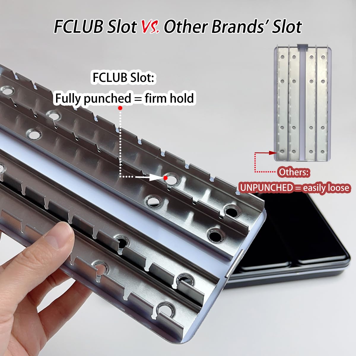 FCLUB Empty Watercolor Tins Palette Paint Case Large Watercolor Palette Box Metal Tin - Will Hold 48 Half Pans or 28 Full Pans