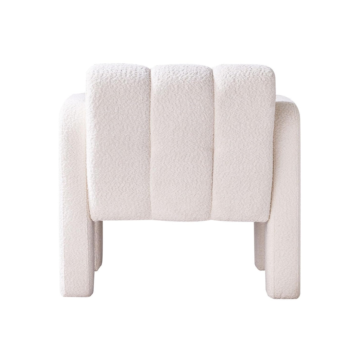 KEIKI 31" Boucle Accent Chair with High Density Foam Cushion, Upholstered Modern Style Oversized Single Sofa Chair, Easy Assembly, for Living Room and Bedroom, Apartment, Office, Beige