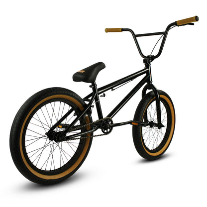 Elite BMX Freestyle Bike, Durable Steel Frame, Available in 16", 18", and 20" Sizes. New Sizes 26" and 29" BMX Bicycles. (Black Gum, 20")