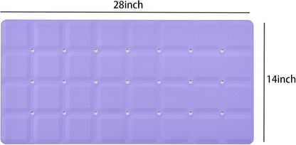 28-inch 14-inch) Webos Foldable Non Slip Silicon Bath Mat Bathtub mat Shower mats no Suction Cups for Textured Tub