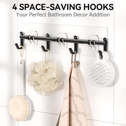 YASONIC Shower Caddy | Rustproof Adhesive Shelves for Easy Bathroom Organization | 6-Pack XXL Size