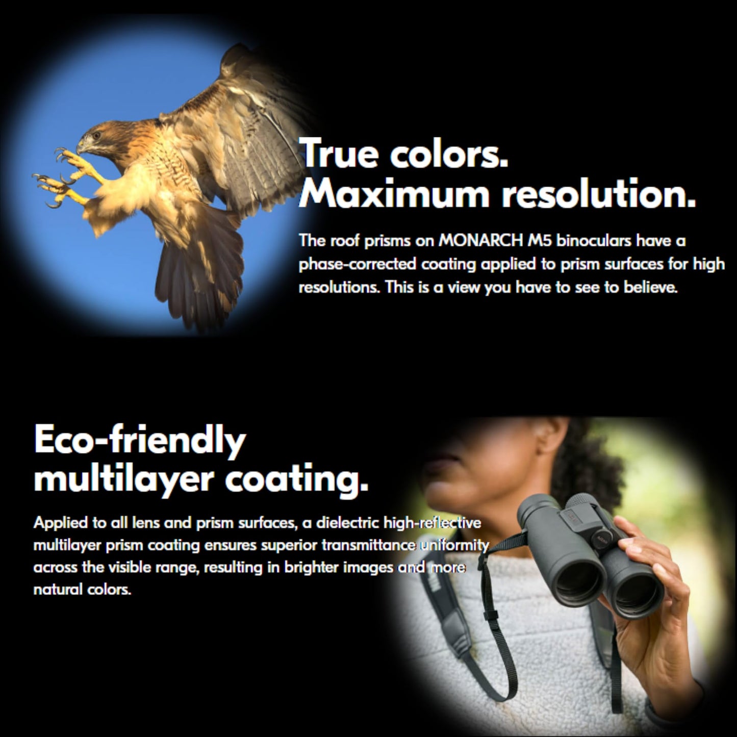 Nikon Monarch M5 8x42 (16767) Black Binoculars Bundle with Lens Pen and Lens Cloth, Compact Binoculars for Adults for Hunting, Bird Watching, and Hiking Essentials, Zoom Lightweight Travel