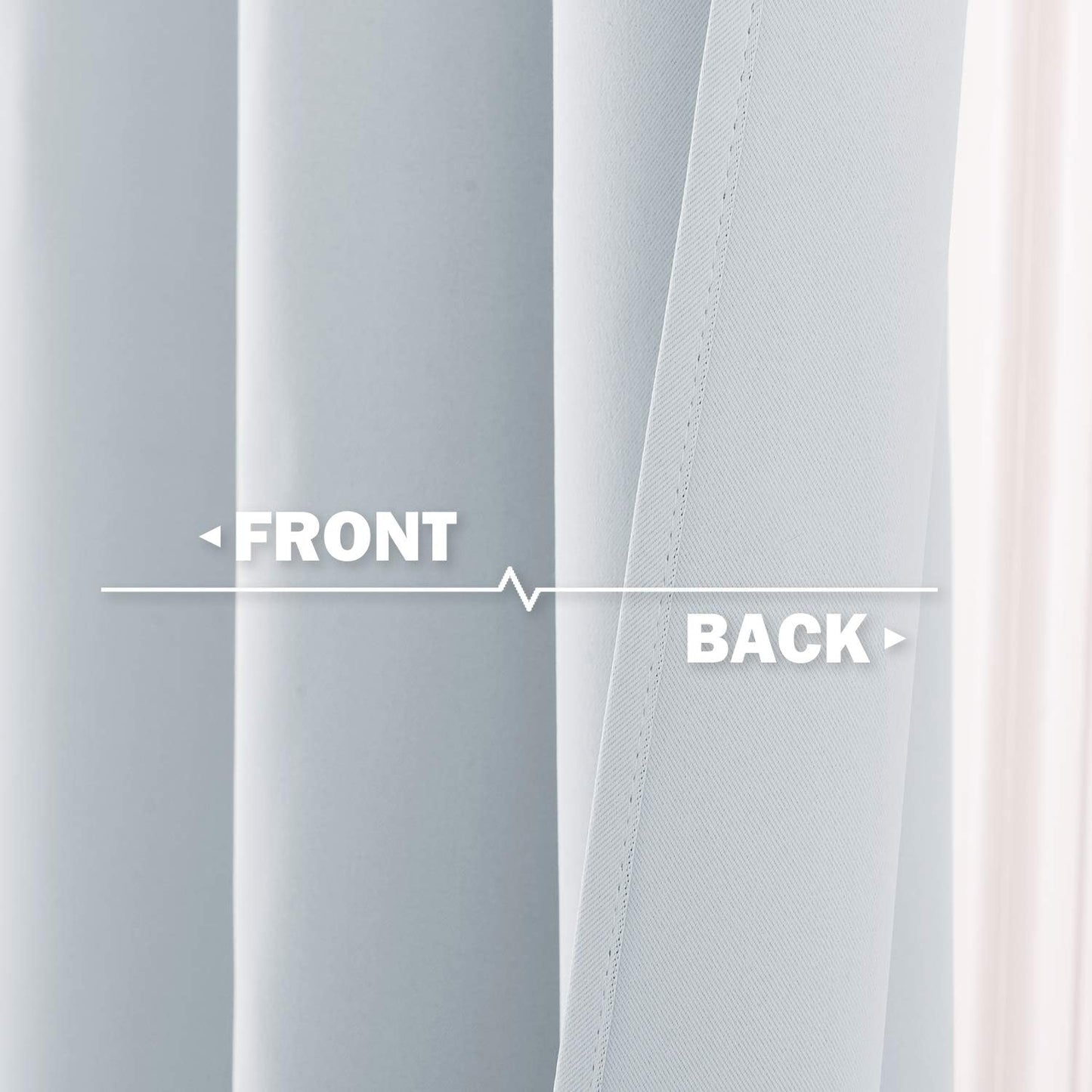 NICETOWN Greyish White Tiers Kitchen Curtains, Room Darkening Energy Efficient Grommet-Top Panels for Short Windows