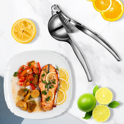 Rekix Lemon Squeezer, Max Extraction Hand Press Lemon Juicer, Heavy Duty Manual Orange Juicer, Sturdy Metal Lime Squeezer, Durable Handheld Citrus Fruit Squeezer for Kitchen Bar, Exprimidor De Limones