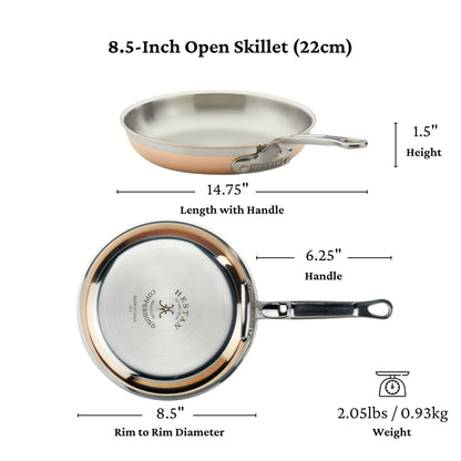 Hestan - CopperBond Collection - 100% Pure Copper Frying Pan, Induction Cooktop Compatible, 8.5-Inch