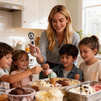 ODOMU Heated Ice Cream Scoop, Rechargeable Electric Ice Cream Scooper with 5000mAh Battery & Digital LED Display, Heat Up to 158°F for Scooping Hard Ice Cream, Frozen Yogurt