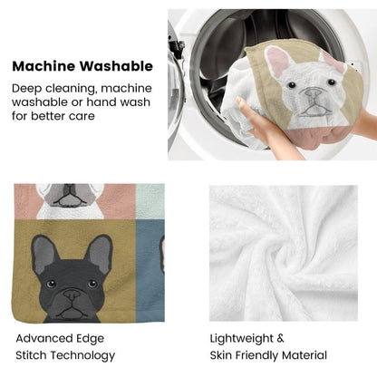 French Bulldog Blanket Gifts Super Soft Bulldog Dog Throw Blanket, Warm Cozy Fluffy Lightweight Blankets and Throws for Couch Sofa Bed 50"X40"