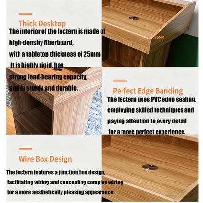 Podium Stand Podium Stand Wooden Lecterns with Storage Shelf Church Pulpits Teacher's Podium Lecture Hall Office Meeting Podiums Has Many uses