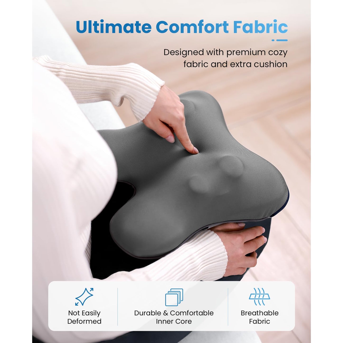 BOB AND BRAD Back Massager with Heat and Remote, EZBack Plus Neck Massager for Pain Relief Deep Tissue, Shiatsu Massage Pillow with 3 Level for Full Body, FSA HSA Eligible Ideal Gifts for Women Men ﻿