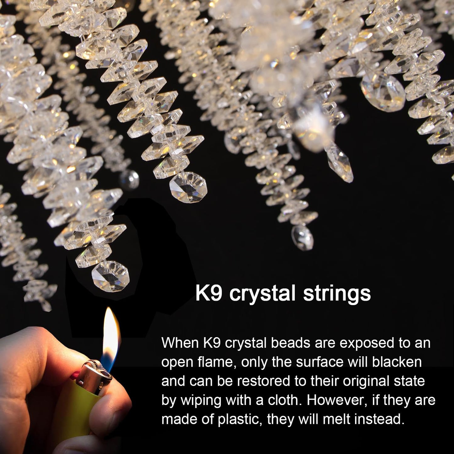 Puvaue Crystal Tree Branches Chandeliers Luxury Round Raindrop Pendant Light Fixture Ceiling Hanging Light for Dining Room Bedroom Living Room Entryway D31.5“ Gold