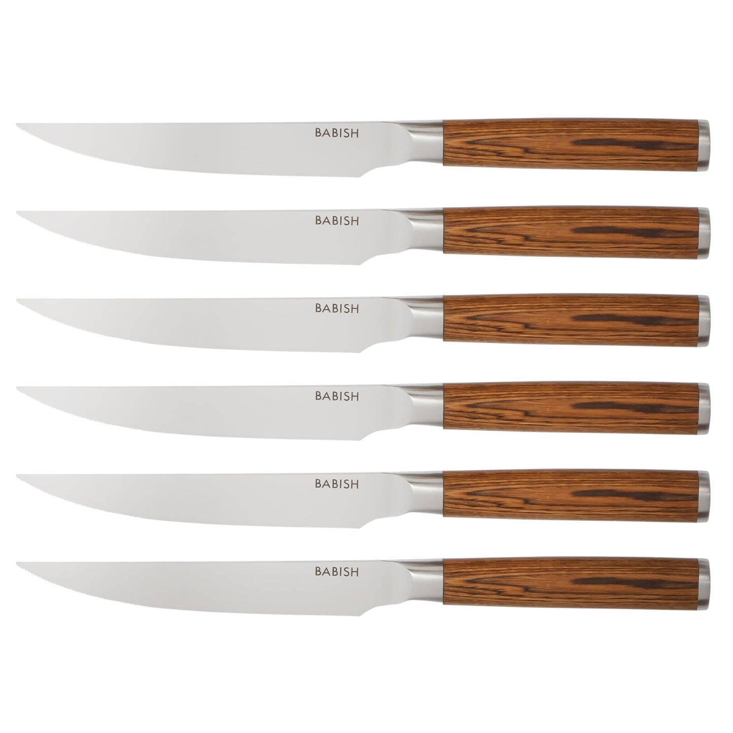 Babish High-Carbon 1.4116 German Steel 15 Piece Full Tang Forged Cutlery Kitchen Knife Block Set - Dark Pakka Wood Handle
