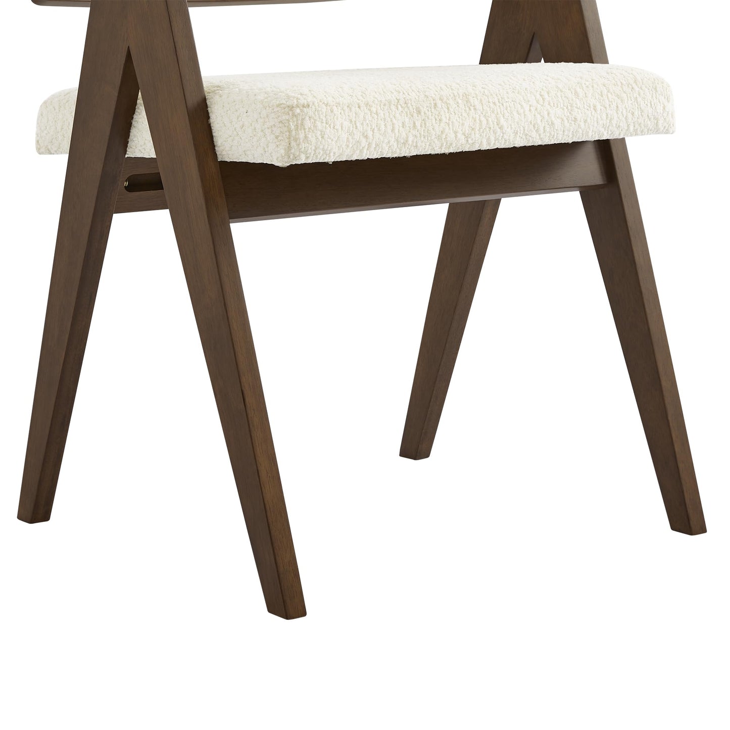 CHITA Rattan Dining Chairs Set of 4, Modern Dining Chair with 2.8inch Cushion, Rubberwood Frame Accent Chairs for Dining Room/Kitchen/Living Room, Walnut