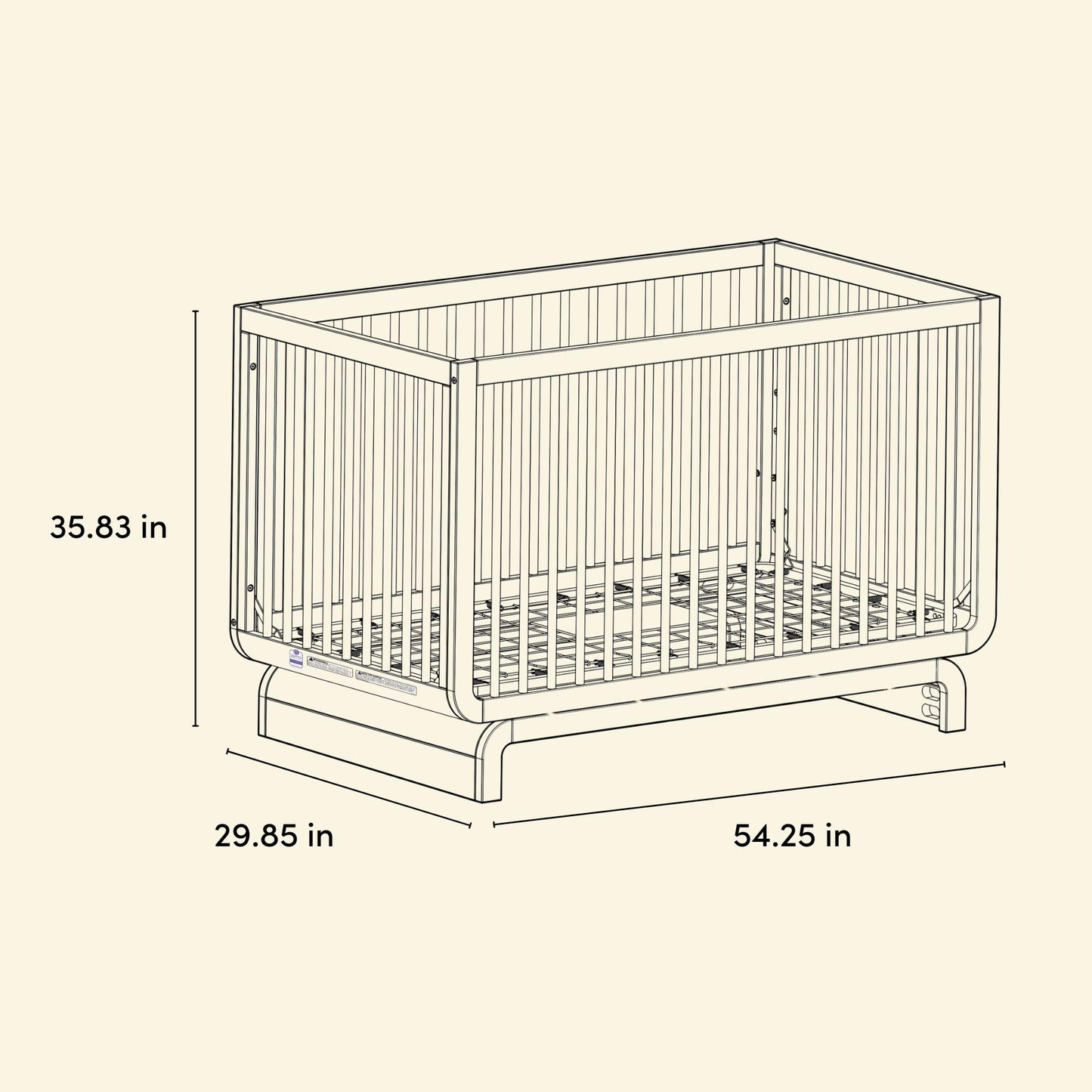 Storkcraft Santorini 5-in-1 Convertible Crib with Toddler Guardrail – GREENGUARD Gold Certified, Conversion Kit Included, 100% Solid Wood, Fits Standard Crib Mattress (White and Driftwood)